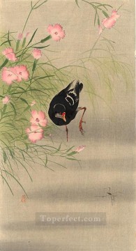 日本 Painting - ガリヌール鳥とアメンボ 大原古邨